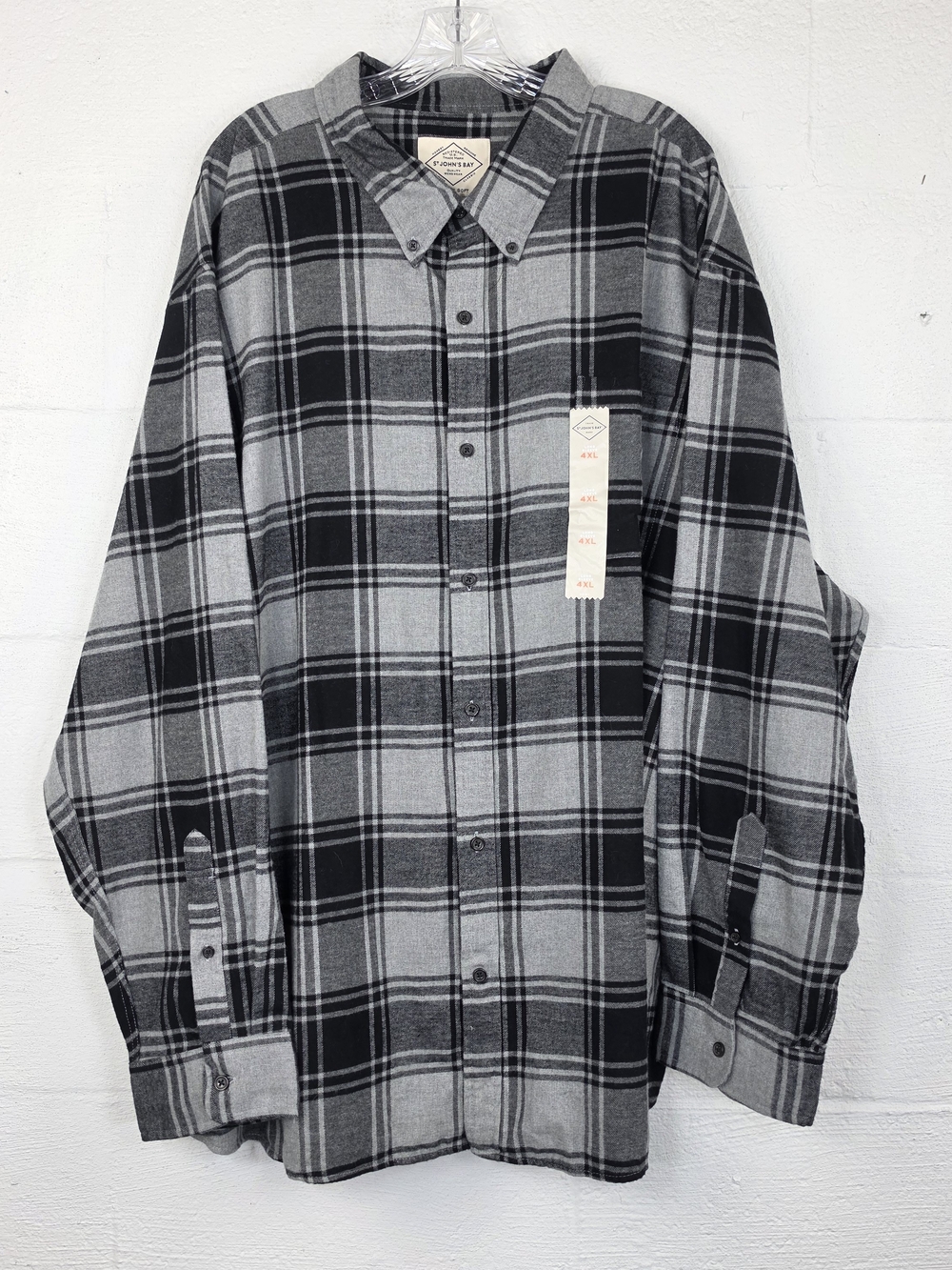 St. John's Bay Men's Plaid Flannel Shirt